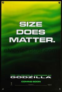 4m571 GODZILLA DS teaser int'l 1sh '98 Matthew Broderick, Size does matter, American re-make!