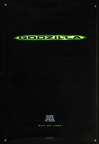 4m570 GODZILLA DS May 20 teaser 1sh '98 Matthew Broderick, Jean Reno, American re-make!