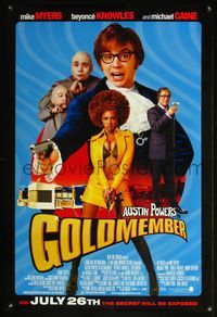 4m575 GOLDMEMBER DS advance 1sh '02 Mike Meyers as Austin Powers, Michael Caine, Beyonce!
