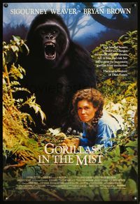 4m581 GORILLAS IN THE MIST int'l 1sh '88 Sigourney Weaver as Dian Fossey, in the jungle!