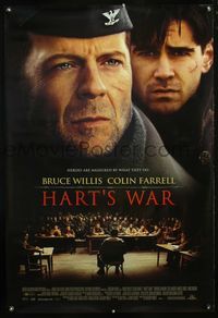 4m607 HART'S WAR DS int'l 1sh '02 close-up of Bruce Willis & Colin Farrell, WWII!