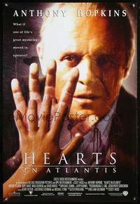 4m610 HEARTS IN ATLANTIS DS int'l 1sh '01 close-up of Anthony Hopkins, from Stephen King novel!