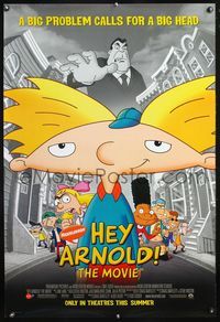 4m612 HEY ARNOLD DS advance 1sh '02 cool image of Nickelodeon cartoon characters!