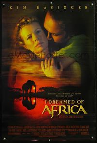 4m631 I DREAMED OF AFRICA DS 1sh '00 great huge close up of Kim Basinger & Vincent Perez!
