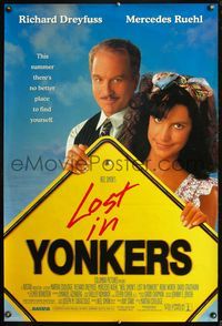 4m660 LOST IN YONKERS 1sh '93 close-up of Richard Dreyfuss, pretty Mecedes Ruehl!