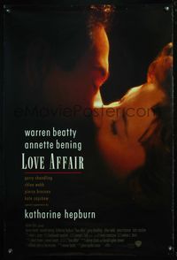 4m662 LOVE AFFAIR DS int'l 1sh '94 close up of romantic Warren Beatty & Annette Bening!