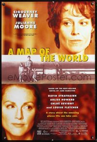 4m669 MAP OF THE WORLD 1sh '99 close-ups of Sigourney Weaver & Julianne Moore!