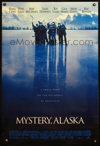 4m683 MYSTERY ALASKA DS blue style 1sh '99 Crowe's small town hockey team vs. the New York Rangers!