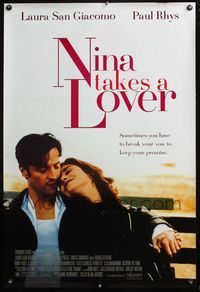 4m687 NINA TAKES A LOVER DS 1sh '94 directed by Alan Jacobs, romantic Laura San Giacomo & Paul Rhys!
