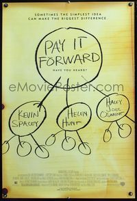 4m701 PAY IT FORWARD DS 1sh '00 Kevin Spacey, Haley Joel Osment, Helen Hunt!