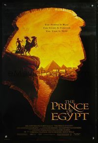 4m711 PRINCE OF EGYPT DS 1sh '98 Dreamworks cartoon, image of Moses on chariot overlooking city!