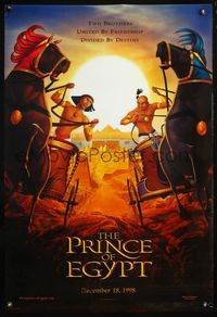 4m712 PRINCE OF EGYPT DS advance 1sh '98 Dreamworks cartoon, image of Moses racing in chariot!