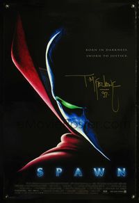 4m049 SPAWN DS style B 1sh '97 signed by Todd McFarlane, the creator of the comic book!