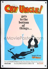 4p105 CRY UNCLE linen 1sh '71 pre-Rocky director John Avildsen gets to the sexy bottom of things!