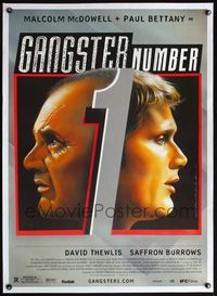 4p162 GANGSTER NUMBER 1 linen 1sh '00 art of Malcolm McDowell & Paul Bettany by Castle & Kaplan!