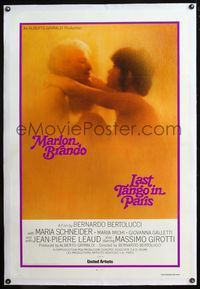 4p242 LAST TANGO IN PARIS linen int'l 1sh '73 Marlon Brando, Maria Schneider, Bernardo Bertolucci