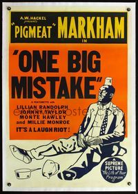 4p294 ONE BIG MISTAKE linen 1sh '40 Dewey Pigmeat Markham on floor hit by fallen pot & tea kettle!