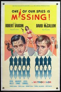 4p296 ONE OF OUR SPIES IS MISSING linen 1sh '66 Robert Vaughn, David McCallum, The Man from UNCLE!