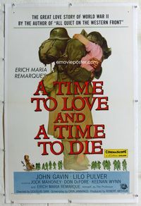 4p411 TIME TO LOVE & A TIME TO DIE linen 1sh '58 a great love story of WWII by Erich Maria Remarque!