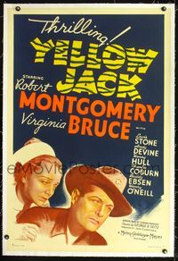 4p459 YELLOW JACK linen D 1sh '38 Robert Montgomery as Walter Reed, doctor who beat Yellow Fever!