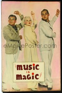 4r058 MUSIC IS MAGIC Meloy Bros. 40x60 '35 full-length sexy Alice Faye dancing with comic brothers!