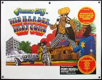4r124 HARDER THEY COME British quad R77 Jimmy Cliff, Jamaican reggae music, cool Bryant art!