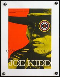 4r194 JOE KIDD linen Czech 11x16 '74 John Sturges, art of Clint Eastwood w/target eye by Rihova!