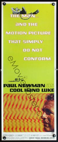 4r015 COOL HAND LUKE insert '67 Paul Newman prison escape classic, cool art by James Bama!
