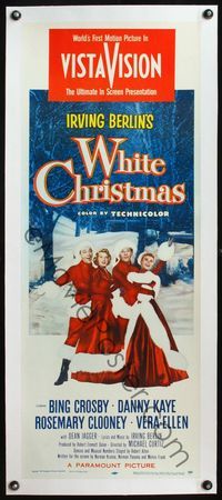 4r014 WHITE CHRISTMAS linen insert '54 Bing Crosby, Danny Kaye, Clooney, Vera-Ellen, musical classic