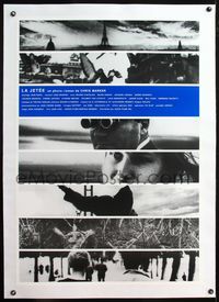 4r317 LA JETEE linen Japanese 29x41 '90s Chris Marker French sci-fi, cool montage of bizarre images!