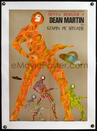 4r170 AMBUSHERS linen Romanian '67 completely different multiple images of psychedelic Senta Berger!
