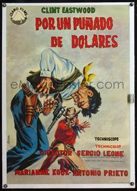 4r180 FISTFUL OF DOLLARS linen Spanish '65 Per un Pugno di Dollari, Clint Eastwood, Sergio Leone