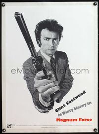 4r047 MAGNUM FORCE linen special 20x28poster '73 Clint Eastwood as Dirty Harry pointing his big gun!