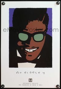 4s330 SPRINGHILL SALUTES BO DIDDLEY special 14x21 advertising poster '97 art by Micheal Schwab!