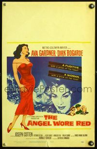 4s032 ANGEL WORE RED WC '60 sexy full-length Ava Gardner, Dirk Bogarde has a price on his head!