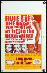4s050 BIG HAND FOR THE LITTLE LADY WC '66 Henry Fonda, Joanne Woodward, wildest poker game!