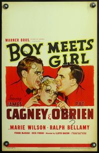 4s055 BOY MEETS GIRL WC '38 art of Hollywood screenwriters James Cagney & Pat O'Brien!