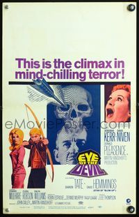 4s103 EYE OF THE DEVIL WC '67 Deborah Kerr, David Niven, Sharon Tate, mind-chilling terror!