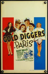4s129 GOLD DIGGERS IN PARIS WC '38 art of sexy half-dressed dancers Rosemary Lane & Gloria Dixon!