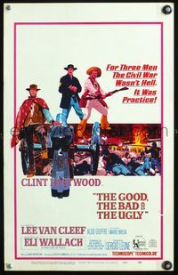 4s133 GOOD, THE BAD & THE UGLY WC '68 Clint Eastwood, Lee Van Cleef, Sergio Leone, cool art!
