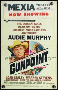 4s138 GUNPOINT WC '66 Audie Murphy in the story of a town with a gun in its back!
