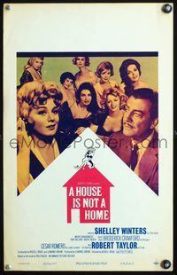 4s156 HOUSE IS NOT A HOME WC '64 Shelley Winters, Robert Taylor & 7 sexy hookers in brothel!