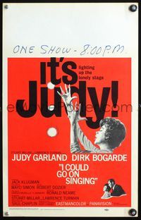 4s159 I COULD GO ON SINGING WC '63 artwork of Judy Garland performing + with Dirk Bogarde!