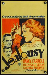 4s175 JEALOUSY WC '34 one man wanted sexy Nancy Carroll's heart, but she gave it to another!
