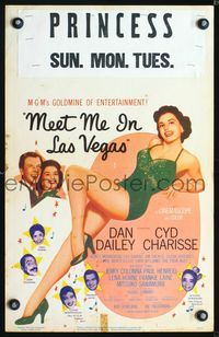 4s225 MEET ME IN LAS VEGAS WC '56 super sexy full-length showgirl Cyd Charisse in skimpy outfit!