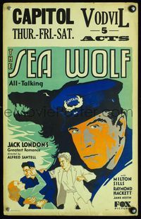 4s308 SEA WOLF WC '30 Jack London's greatest romance, art of Milton Sills as Wolf Larsen!