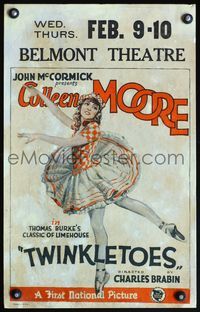 4s378 TWINKLETOES WC '26 great full-length art of would-be ballerina Colleen Moore on her toes!