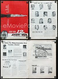 4t002 12 ANGRY MEN pressbook '57 Henry Fonda, Sidney Lumet courtroom jury classic!