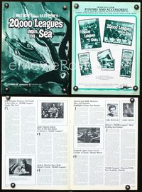 4t004 20,000 LEAGUES UNDER THE SEA pressbook R71 Jules Verne underwater classic, wonderful art!