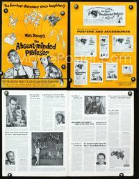 4t016 ABSENT-MINDED PROFESSOR pressbook '61 Walt Disney, Flubber, Fred MacMurray in title role!